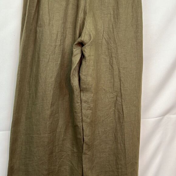 Mila Olive Green linen pull on pants size XS NWOT - Picture 8 of 13